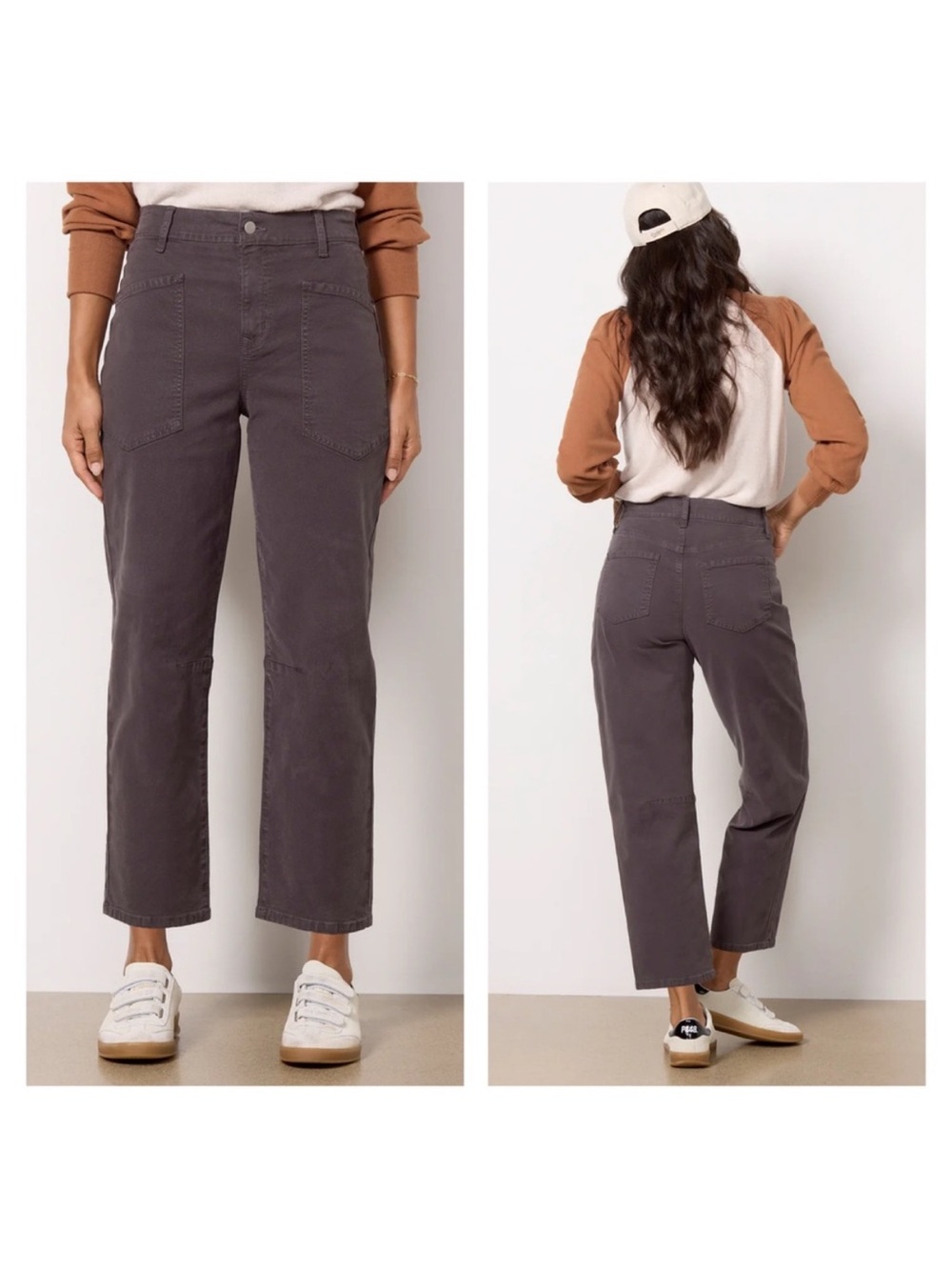 Evereve Emerson Barrel Pant in Charcoal‎